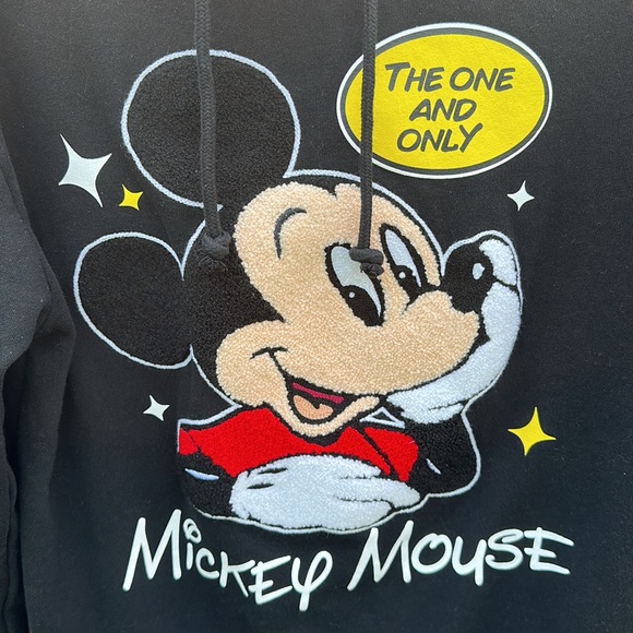 Disney Mickey Mouse 🔥 Sweatshirt Hoodie Black Sz L - Picture 5 of 5